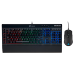 Геймърски комплект Corsair 3-in-1 Bundle, K55 RGB Keyboard, M55 RGB PRO Mouse, MM300 Cloth Mousepad–Medium