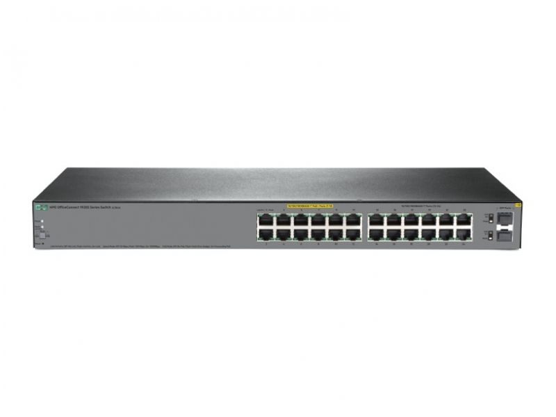 Комутатор HPE OfficeConnect 1920s, 24 x 1G ports, 12 x PoE+ (Up to 185W), 2 x SFP
